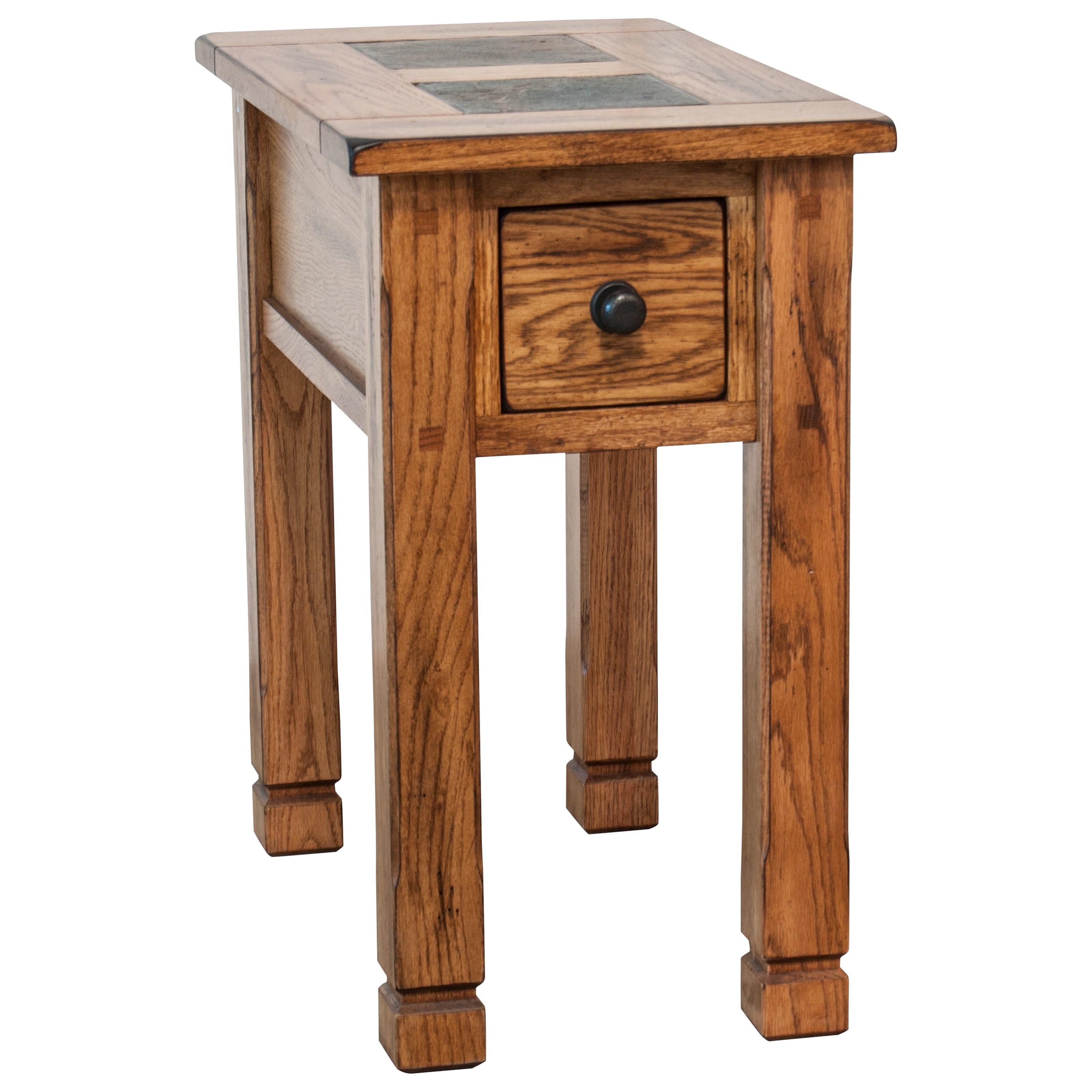 Side chair sales table with drawers